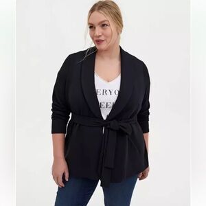 Torrid Knit Tie Waist‎ Blazer Size 2
